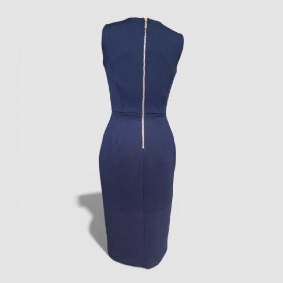 Calvin Klein Navy Blue Stretch Sheath Dress – Size 2 - Picture 3 of 9